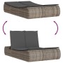 Tumbona doble con cojines ratán sintético gris de , Tumbonas - Ref: Foro24-368092, Precio: 267,39 €, Descuento: %