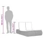 Double sun lounger with gray synthetic rattan cushions by , Loungers - Ref: Foro24-368092, Price: 313,44 €, Discount: %