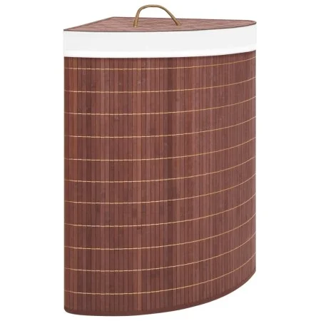 Cesto para la ropa sucia de esquina bambú marrón 60 L de vidaXL, Cestas para ropa - Ref: Foro24-320760, Precio: 36,72 €, Desc...