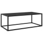 Mesa de centro negra con vidrio negro 100x50x35 cm en Mesas de centro | Comprar online en Foru.es