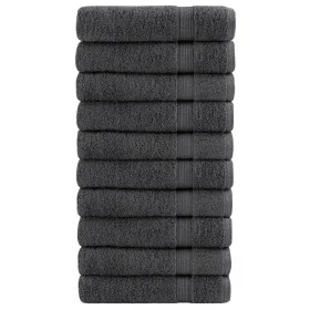 Toallas de baño 10 uds 100% algodón antracita 100x150 cm 600gsm de , Toallas - Ref: Foro24-137166, Precio: 169,63 €, Descuent...