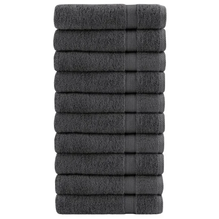Toallas de baño 10 uds 100% algodón antracita 100x150 cm 600gsm de , Toallas - Ref: Foro24-137166, Precio: 169,63 €, Descuent...