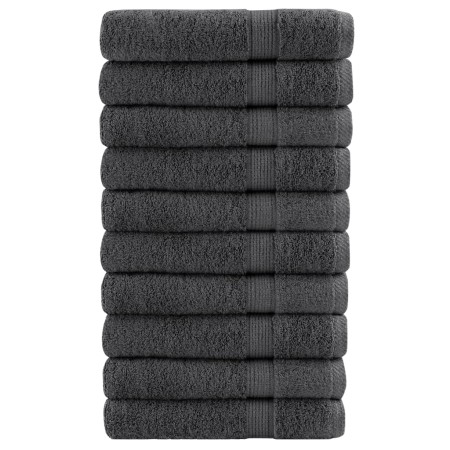 Toallas de sauna 10 uds 100% algodón antracita 80x200 cm 600gsm de , Toallas - Ref: Foro24-137170, Precio: 173,61 €, Descuent...