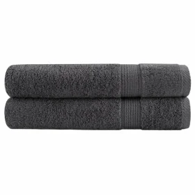 Toallas premium 2 uds 100% algodón antracita 100x200 cm 600 gsm de , Toallas - Ref: Foro24-137172, Precio: 57,09 €, Descuento: %
