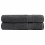 Toallas premium 2 uds 100% algodón antracita 100x200 cm 600 gsm de , Toallas - Ref: Foro24-137172, Precio: 57,09 €, Descuento: %