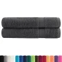 Toallas premium 2 uds 100% algodón antracita 100x200 cm 600 gsm de , Toallas - Ref: Foro24-137172, Precio: 57,09 €, Descuento: %
