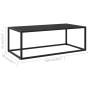 Mesa de centro negra con vidrio negro 100x50x35 cm en Mesas de centro | Comprar online en Foru.es