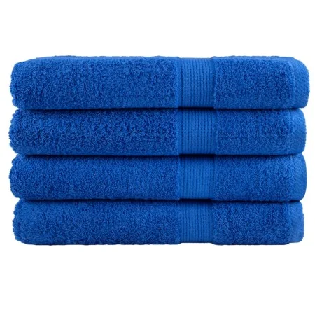 Toallas premium 4 uds 100% algodón azul 100x200 cm 600 gsm de , Toallas - Ref: Foro24-137198, Precio: 95,70 €, Descuento: %
