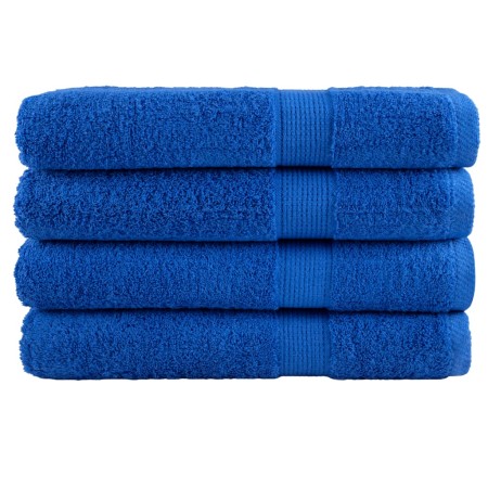 Toallas premium 4 uds 100% algodón azul 100x200 cm 600 gsm de , Toallas - Ref: Foro24-137198, Precio: 101,26 €, Descuento: %