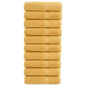 Toallas de mano 10 uds 100% algodón amarillo 50x100 cm 600 gsm de , Toallas - Ref: Foro24-137283, Precio: 65,17 €, Descuento: %