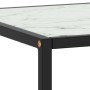 Mesa de centro negra con vidrio de mármol blanco 100x50x35 cm en Mesas de centro | Comprar online en Foru.es