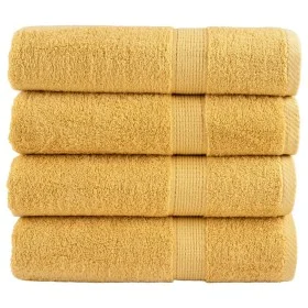 Toallas de baño 4 uds 100% algodón amarillo 100x150 cm 600 gsm de , Toallas - Ref: Foro24-137288, Precio: 71,79 €, Descuento: %