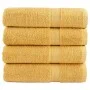 Toallas de baño 4 uds 100% algodón amarillo 100x150 cm 600 gsm de , Toallas - Ref: Foro24-137288, Precio: 71,79 €, Descuento: %