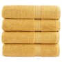 Toallas de baño 4 uds 100% algodón amarillo 100x150 cm 600 gsm de , Toallas - Ref: Foro24-137288, Precio: 75,94 €, Descuento: %