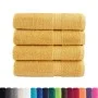 Toallas de baño 4 uds 100% algodón amarillo 100x150 cm 600 gsm de , Toallas - Ref: Foro24-137288, Precio: 71,79 €, Descuento: %