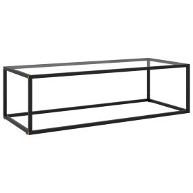 Mesa de centro negra con vidrio templado 120x50x35 cm en Mesas de centro | Comprar online en Foru.es
