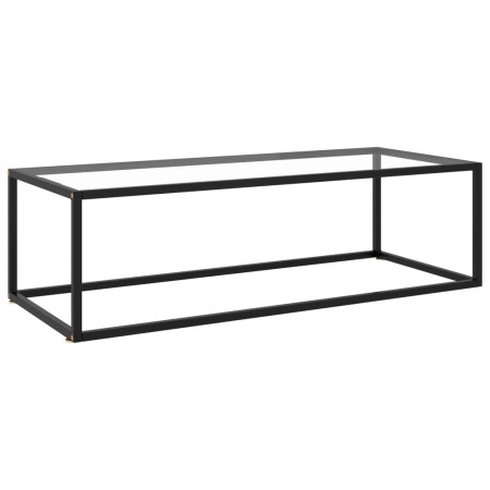 Mesa de centro negra con vidrio templado 120x50x35 cm en Mesas de centro | Comprar online en Foru.es