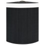 Cesto para la ropa sucia de esquina bambú negro 60 L de vidaXL, Cestas para ropa - Ref: Foro24-320762, Precio: 51,90 €, Descu...