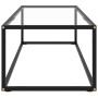 Mesa de centro negra con vidrio templado 120x50x35 cm en Mesas de centro | Comprar online en Foru.es