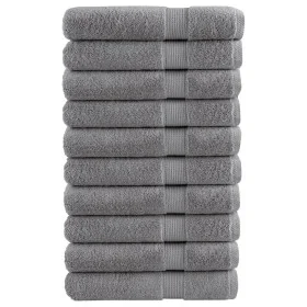 Toallas premium 10 uds 100% algodón gris 100x200 cm 600 gsm de , Toallas - Ref: Foro24-137319, Precio: 229,59 €, Descuento: %