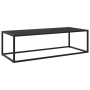 Mesa de centro negra con vidrio negro 120x50x35 cm en Mesas de centro | Comprar online en Foru.es