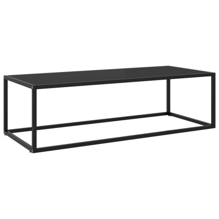 Mesa de centro negra con vidrio negro 120x50x35 cm en Mesas de centro | Comprar online en Foru.es