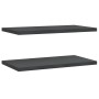 Estantes de pared 2 uds acero inoxidable negro 75x40x3 cm de , Estantes y estanterías - Ref: Foro24-30290, Precio: 51,81 €, D...
