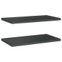 Estantes de pared 2 uds acero inoxidable negro 75x40x3 cm de , Estantes y estanterías - Ref: Foro24-30290, Precio: 51,81 €, D...