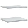 Estantes de pared 2 uds acero inoxidable plateado 50x40x3 cm de , Estantes y estanterías - Ref: Foro24-30284, Precio: 38,16 €...