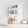 Estantes de pared 2 uds acero inoxidable plateado 50x40x3 cm de , Estantes y estanterías - Ref: Foro24-30284, Precio: 38,16 €...
