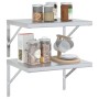 Estantes de pared 2 uds acero inoxidable plateado 50x40x3 cm de , Estantes y estanterías - Ref: Foro24-30284, Precio: 38,16 €...