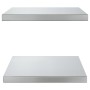 Estantes de pared 2 uds acero inoxidable plateado 50x40x3 cm de , Estantes y estanterías - Ref: Foro24-30284, Precio: 38,16 €...