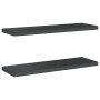 Estantes de pared 2 uds acero inoxidable negro 75x23,5x3 cm de , Estantes y estanterías - Ref: Foro24-30292, Precio: 40,61 €,...