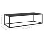 Mesa de centro negra con vidrio negro 120x50x35 cm en Mesas de centro | Comprar online en Foru.es