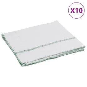 10 white cloths with green stripes 50x60 cm by , Home cleaning products - Ref: Foro24-4014091, Price: 9,97 €, Discount: %