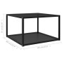 Mesa de centro negra vidrio templado 60x60x35 cm en Mesas de centro | Comprar online en Foru.es