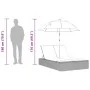 Doppelliege mit Kissen und Sonnenschirm aus hellem grauen Kunststoff-Rattan von , Liegen - Ref: Foro24-368086, Preis: 290,82 ...