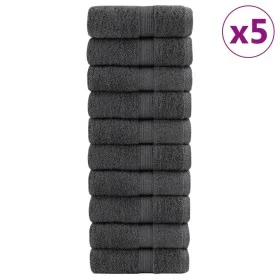 Toallas 50 uds 100% algodón gris antracita 30x30 cm 600 gsm de , Toallas - Ref: Foro24-137151, Precio: 66,37 €, Descuento: %