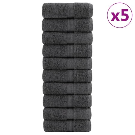 Toallas 50 uds 100% algodón gris antracita 30x30 cm 600 gsm de , Toallas - Ref: Foro24-137151, Precio: 66,55 €, Descuento: %