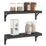 Soportes de estante 4 uds acero inoxidable negro 15x2,5x11,5 cm de , Estantes y estanterías - Ref: Foro24-30301, Precio: 20,8...