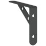 Soportes de estante 4 uds acero inoxidable negro 15x2,5x11,5 cm de , Estantes y estanterías - Ref: Foro24-30301, Precio: 20,8...
