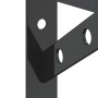 Soportes de estante 4 uds acero inoxidable negro 15x2,5x11,5 cm de , Estantes y estanterías - Ref: Foro24-30301, Precio: 20,8...