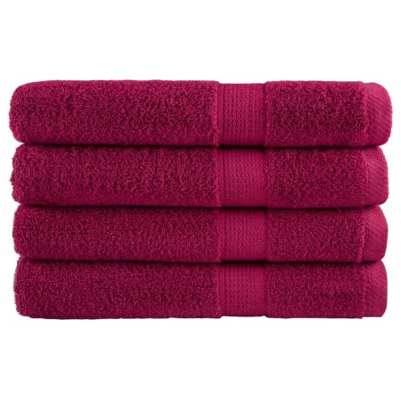 Toallas premium 4 uds 100% algodón burdeos 100x200 cm 600 gsm de , Toallas - Ref: Foro24-137222, Precio: 105,80 €, Descuento: %