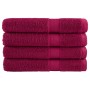 Toallas premium 4 uds 100% algodón burdeos 100x200 cm 600 gsm de , Toallas - Ref: Foro24-137222, Precio: 105,80 €, Descuento: %