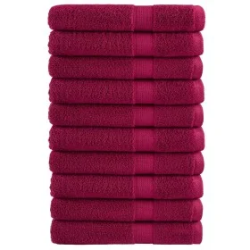 Toallas de sauna 10 uds 100% algodón burdeos 80x200 cm 600 gsm de , Toallas - Ref: Foro24-137220, Precio: 185,86 €, Descuento: %