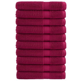 Toallas de sauna 10 uds 100% algodón burdeos 80x200 cm 600 gsm de , Toallas - Ref: Foro24-137220, Precio: 189,30 €, Descuento: %