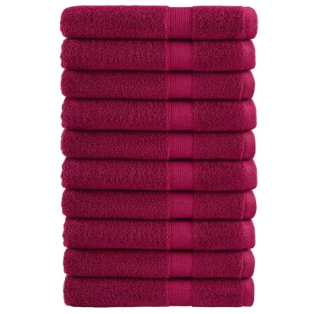 Toallas de sauna 10 uds 100% algodón burdeos 80x200 cm 600 gsm de , Toallas - Ref: Foro24-137220, Precio: 185,86 €, Descuento: %