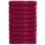Toallas de sauna 10 uds 100% algodón burdeos 80x200 cm 600 gsm de , Toallas - Ref: Foro24-137220, Precio: 185,86 €, Descuento: %