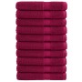 Toallas de sauna 10 uds 100% algodón burdeos 80x200 cm 600 gsm de , Toallas - Ref: Foro24-137220, Precio: 189,30 €, Descuento: %