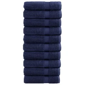 Toallas de ducha 10 uds algodón azul marino 70x140 cm 600gsm de , Toallas - Ref: Foro24-137262, Precio: 122,17 €, Descuento: %